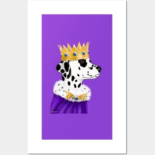 Dalmatian If the Crown Fits black spotted Posters and Art